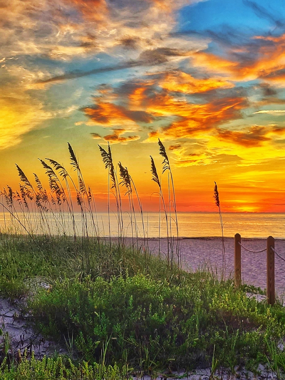 NOT FOR SALE ~ Sunset Beach Wall Art - Vibrant Orange & Blue Seascape